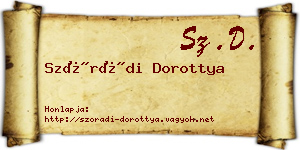 Szórádi Dorottya névjegykártya