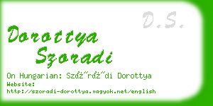 dorottya szoradi business card